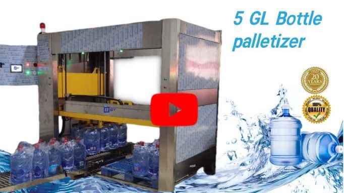 Semiautomatic 5 Gallon Bottle palletizer machine 