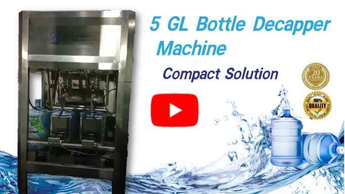 Automatic 5 gallon / 19 liter bottle Decapper Machine